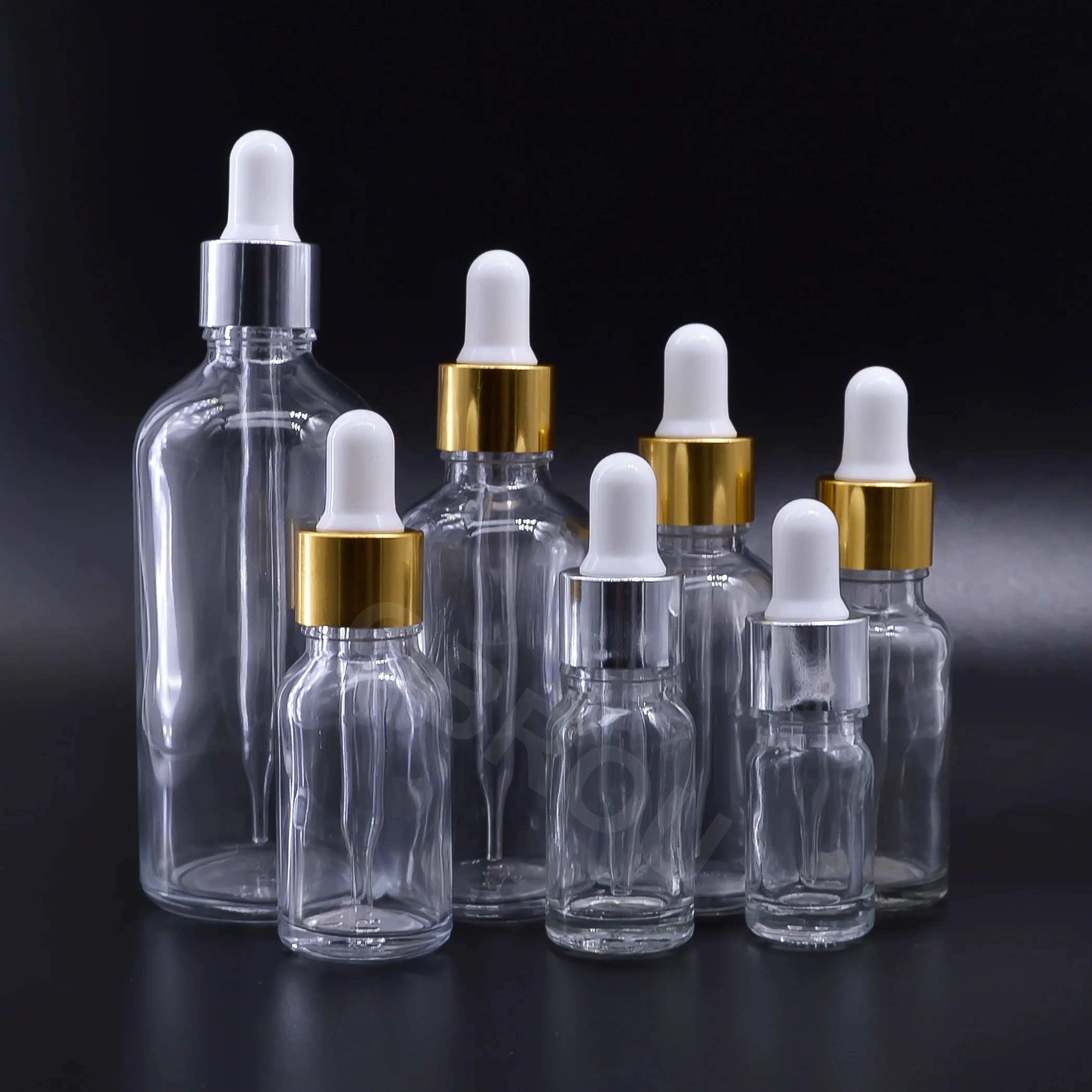 Wholesale Makeup Color Serum Essential Oil Bottles 5ml 10ml 15ml 30ml 50ml 100ml Luxury Hair Oil Glass Dropper Bottles With Lid