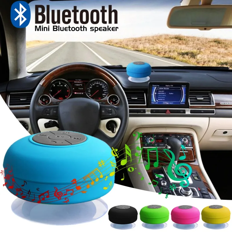 Мини беспроводной Bluetooth динамик "Hands Free" водонепроницаемый автомобильный ванной офис пляж стерео сабвуфер музыка громкий динамик с всасыванием