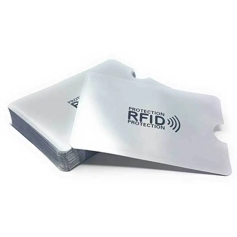 500 шт. анти RFID кошелек блокирующий рукав считыватель блокировка держатель для