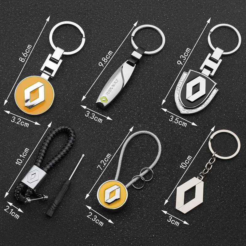 3D металл + плетеный Канат автомобильный Стайлинг брелок для ключей брелки Renault