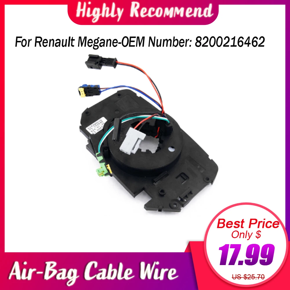 

For Renault Megane II Megane 2 Coupe Break Air-Bag Cable Wire Replacement Repairing Wire Cable 8200216462 Car Styling Part