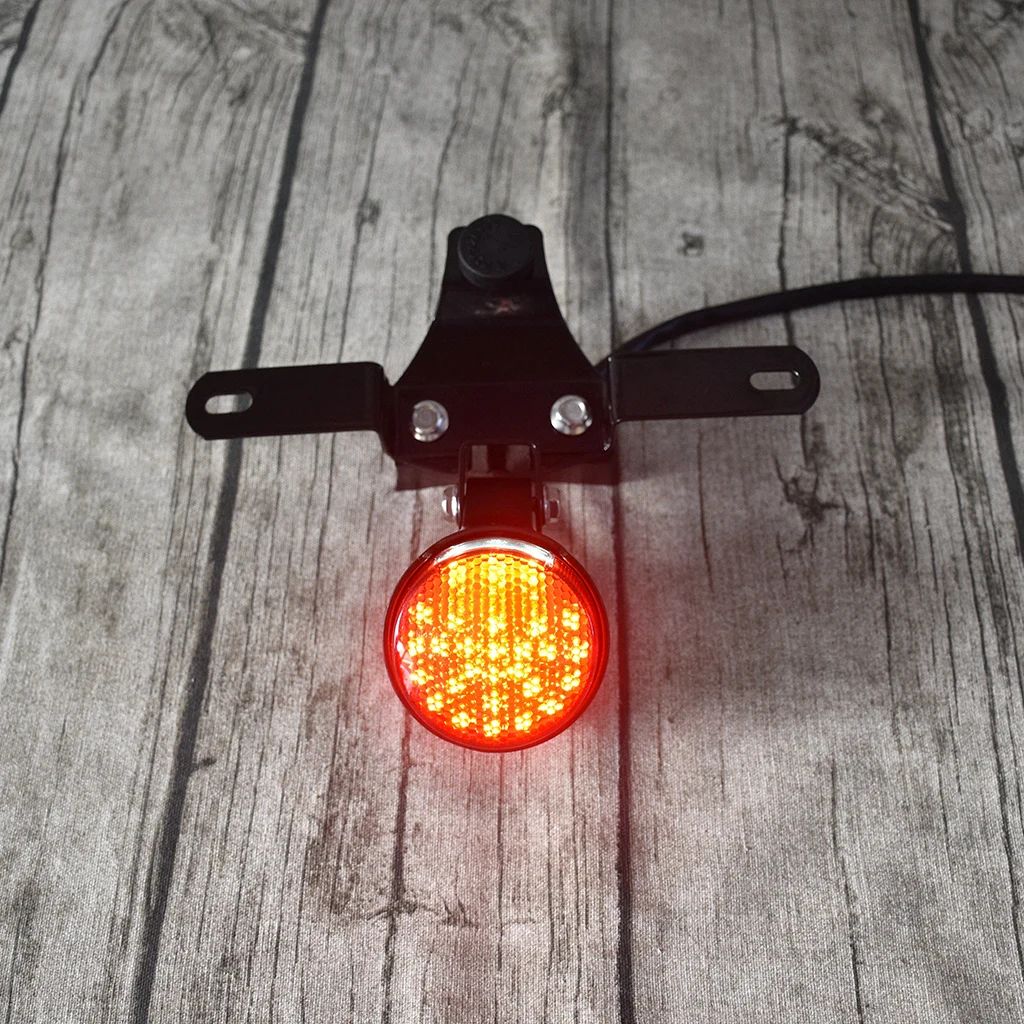 Motorcycle Round Reflector Red Rear Tail Brake Stop Light for Mash Seventy-five