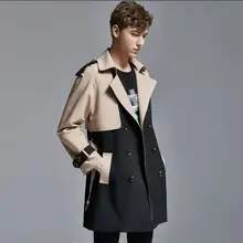 Мужские тренчи plaszcz мужские длинные пальто Мужская британская классическая одежда Цветные подходящие пальто с длинным рукавом дизайнер