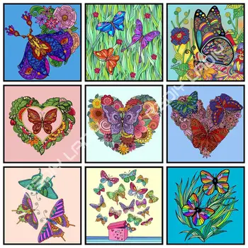

DIY Diamond Painting Cross Stitch Colorful Butterflies Diamond Embroidery Full Square/Round Rhinestone Mosaic Picture Home Decor