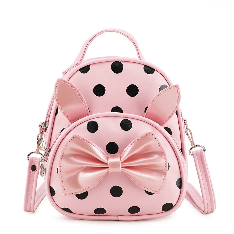 Cute Small Women's Backpack, Polka-dot Backpack With Adjustable Strap,  Zipper Casual Shoulder Bag - Temu