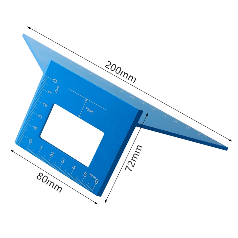 170 мм квадратный деревообрабатывающий 45/90 градусов T линейка алюминиевый сплав маркировочный Прибор Многофункциональный деревообрабатывающий инструмент