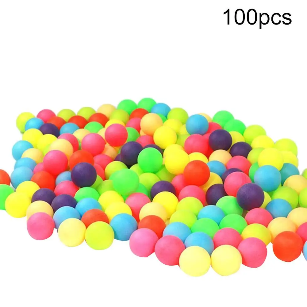 

100pcs/pack Colorful Pingpong Balls Entertainment Table Tennis Training Ball Mixed Colors for Game
