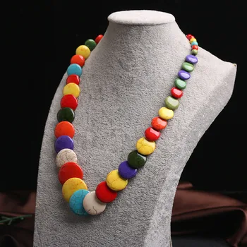

New Turquoise Necklace Optimization Turquoise Necklace Cross-Border Jewelry In Europe And America