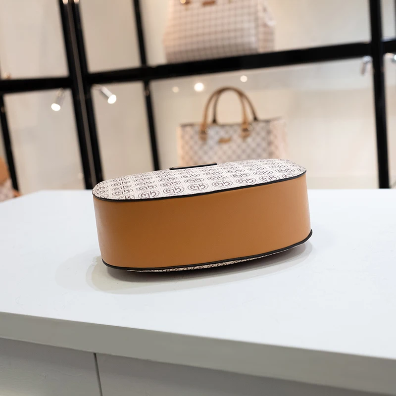 MARRY KORS дизайнерская женская сумка на плечо круглая маленькая через кожаная