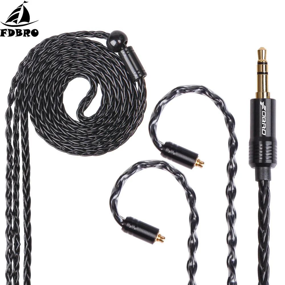 Fdbro Cabo De Fone De Ouvido 8core Mmcx 2pin 0 78mm A2dc Banhado A 
