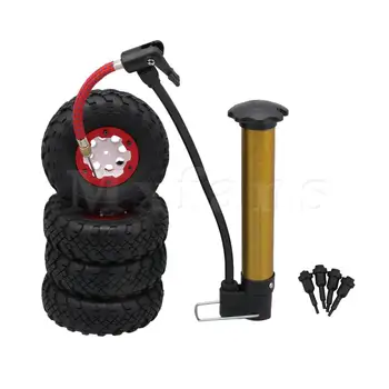 

Mxfans 4x RC1:10 Inflatable Tires + 8-Hole White Wheel Rims + Red Alloy Clip