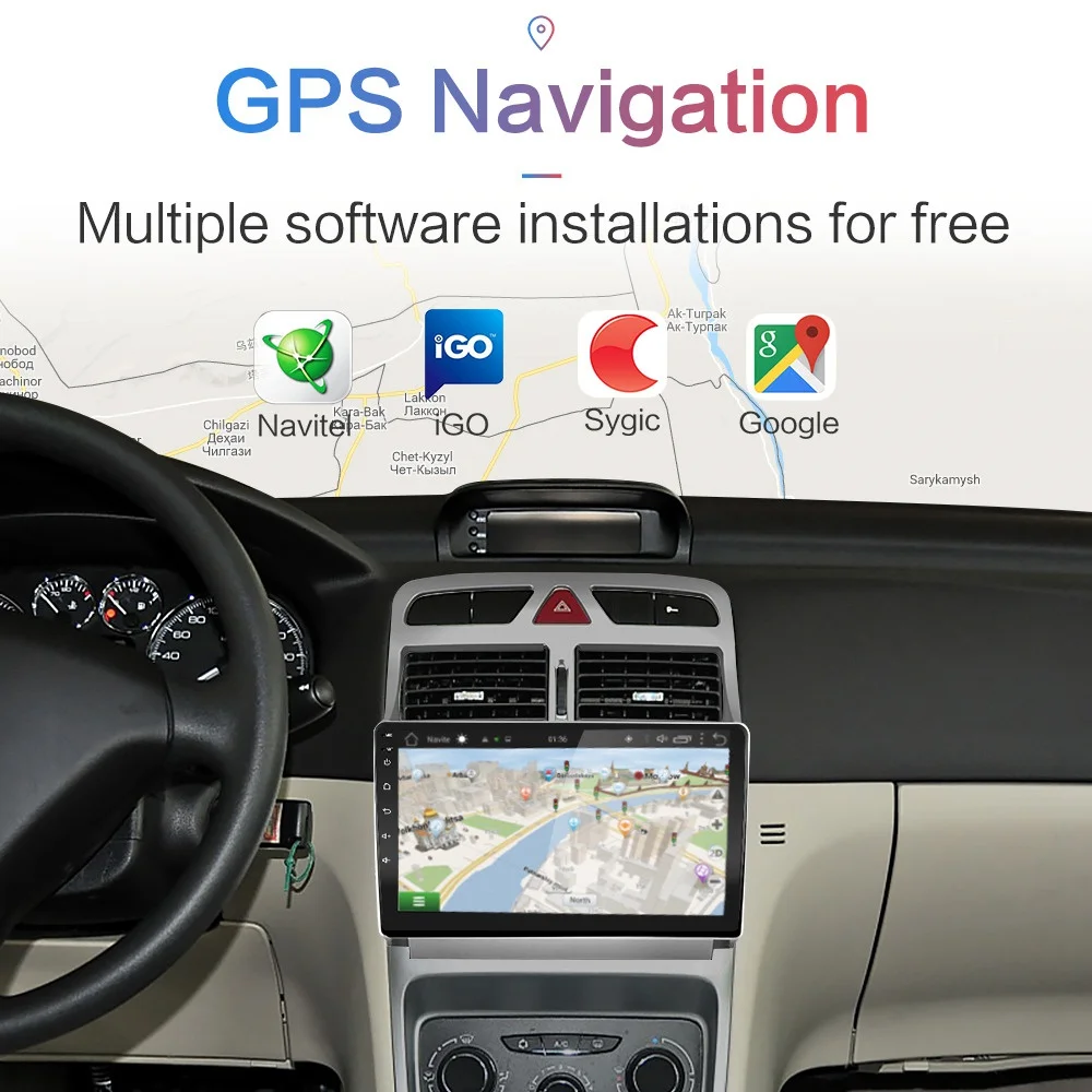 2G+ 32G 2din Android 8,1 автомобильный DVD мультимедийный плеер для peugeot 307 307CC 307SW 2002-2013 автомобильный Радио gps навигация WiFi DSP плеер