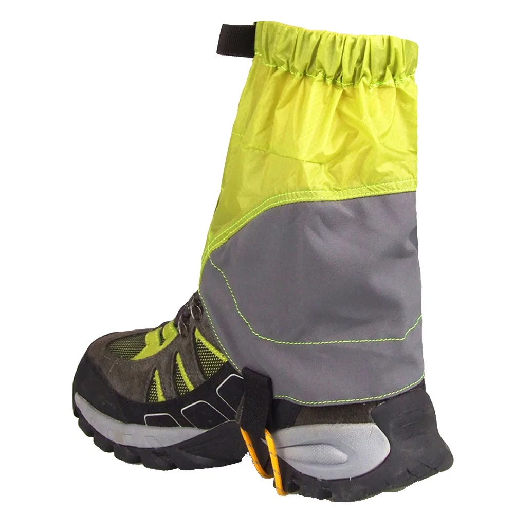 Outdoor Silicon Coated Nylon Waterproof Ultralight Gaiters Leg Protection Guard Hiking Climbing Trekking - Цвет: Зеленый