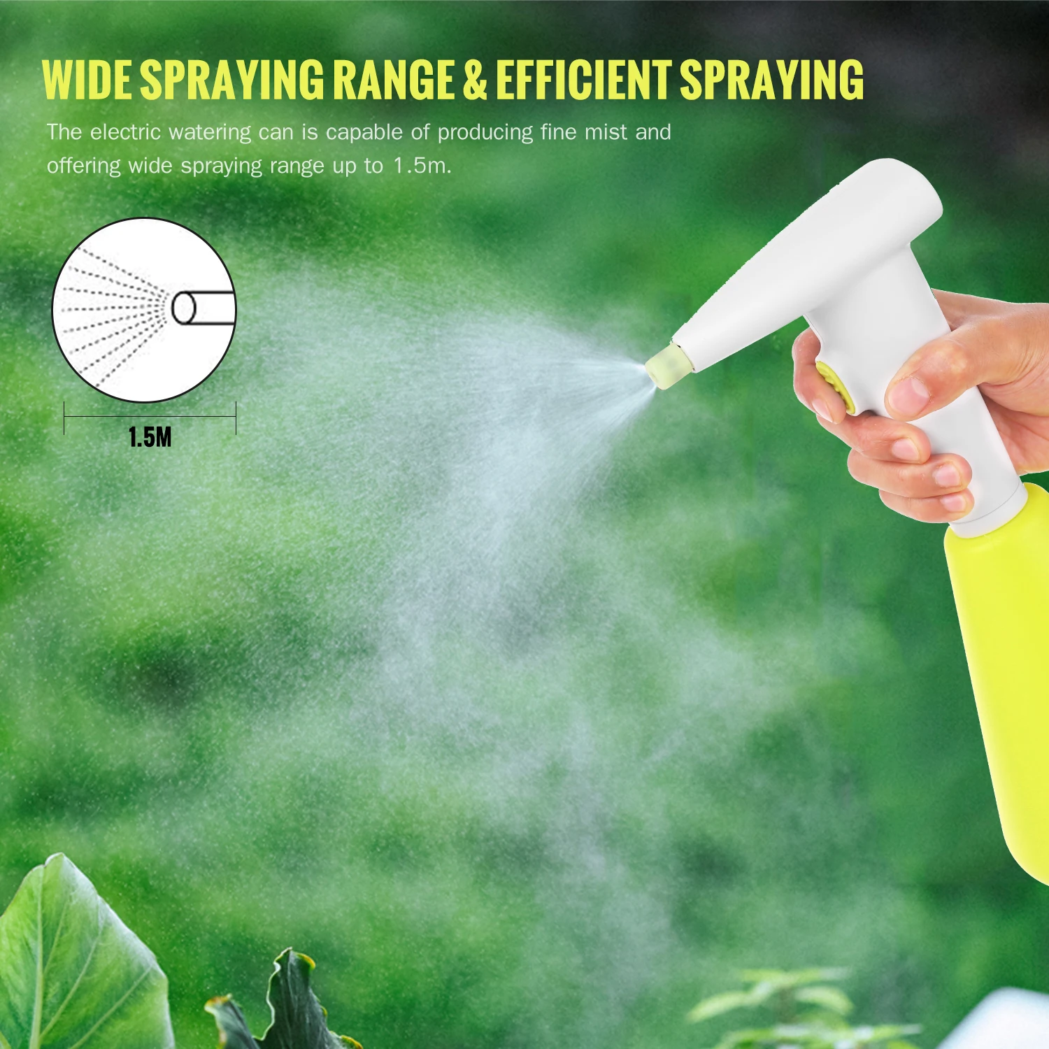 Electric sprayer watering can lithium battery rechargeable household watering pot 2L watering can Washing Car Flower Plant