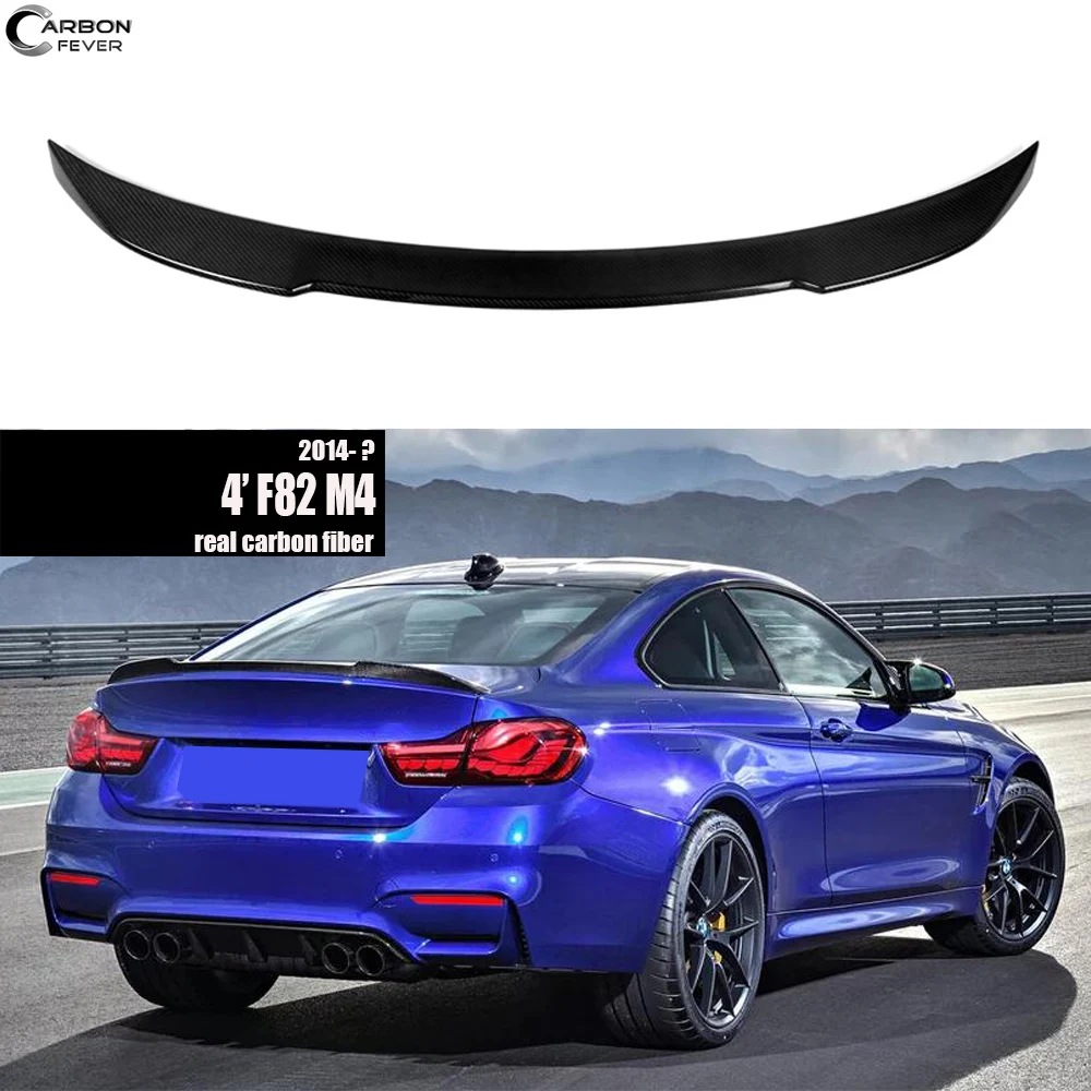Real Carbon Fiber Car Spoiler For BMW 4 Series F82 Coupe 2 Door Wings Gloss Black Trunk Lid Boot Wing 2014+ | Автомобили и