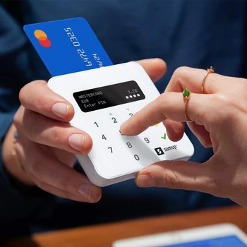 

SumUp Air Mobile Card Terminal for contactless payments with Credit & Debit Card, Apple & Google Pay - NFC RFID Money Card Reade