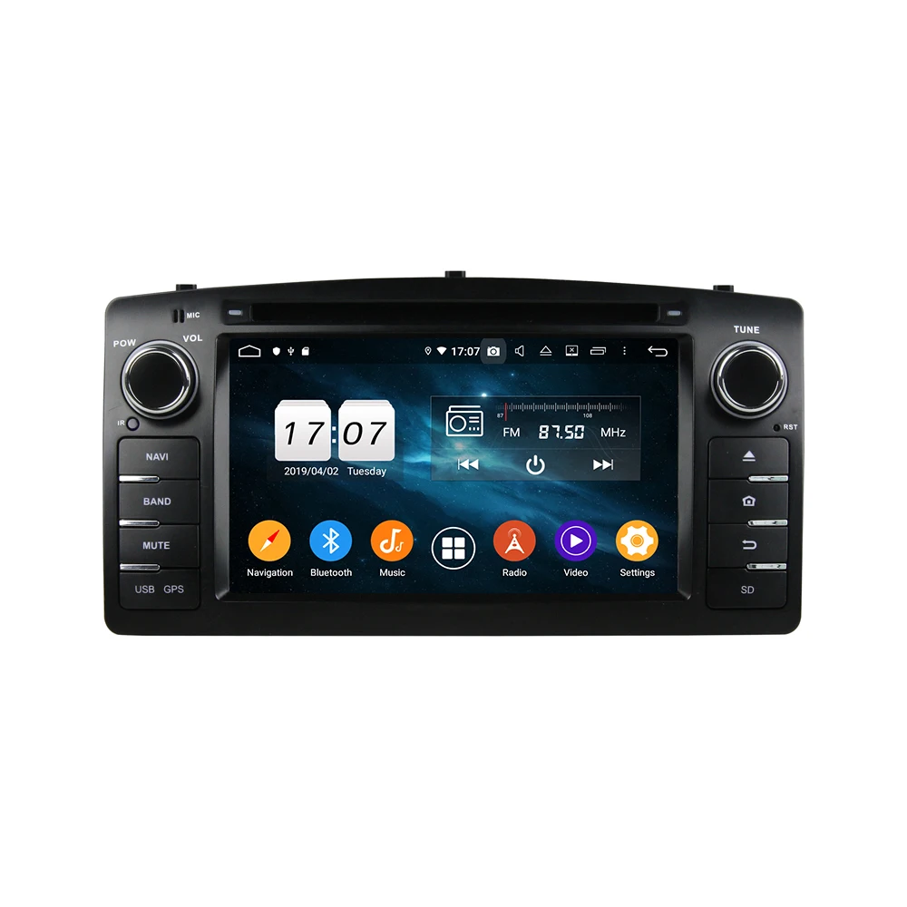 LD Android 9,0 Восьмиядерный 4 Гб ОЗУ 64 Гб ПЗУ автомобильный DVD gps навигатор мультимедийный плеер стерео для Toyota Corolla: 2004