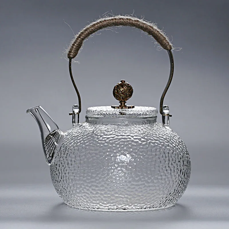 Kaufen Hammer Strahl Glas Teekannen Hohe Temperatur Wasserkocher Elektrische Keramik Herd Offenen Feuer Kochen Teekanne Kaffee Saft Trinken Kalt Wasserkocher