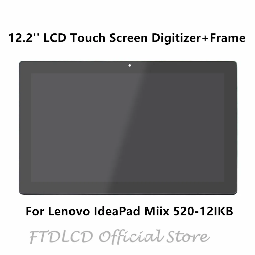 FTDLCD 12,2 ''5D10P92363 светодиодный сенсорный ЖК-экран в сборе+ рамка KD122N5-30NH-A3 для lenovo IdeaPad Miix 520-12IKB 20M3 20M3003CUS