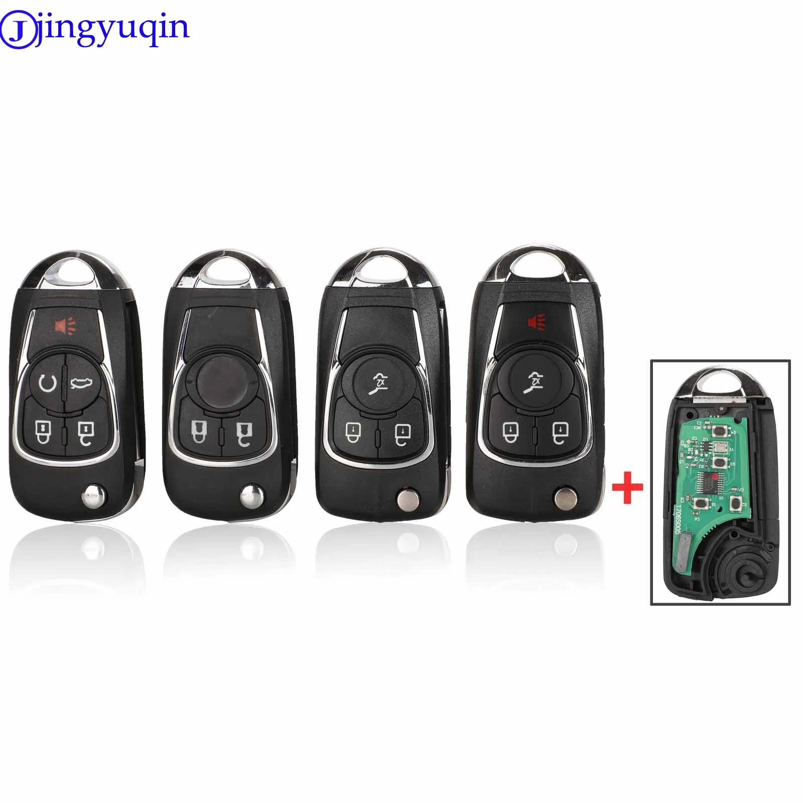 Jingyuqin 433 МГц модифицированный ключ оболочки iPad 2/3/4/5 кнопок для Chevrolet Cruze для Buick для Vauxhall, Opel Insignia Astra J Zafira C 2