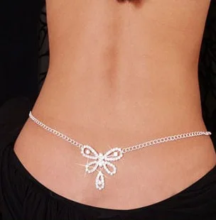 Wedding Dress Metal Gold Chain Belt Fashion Silver Heart Bow Waist Belts for WomenFemale Cinturones Para Mujer Ketting Riem - Цвет: Big Bow