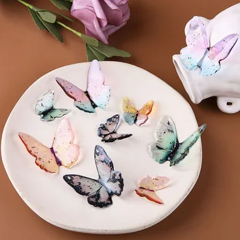 

6pc Fairy Style Japanese Epoxy Gold Foil Gradient Butterfly Patch DIY Handmade Hairpin Earrings Accessories Material