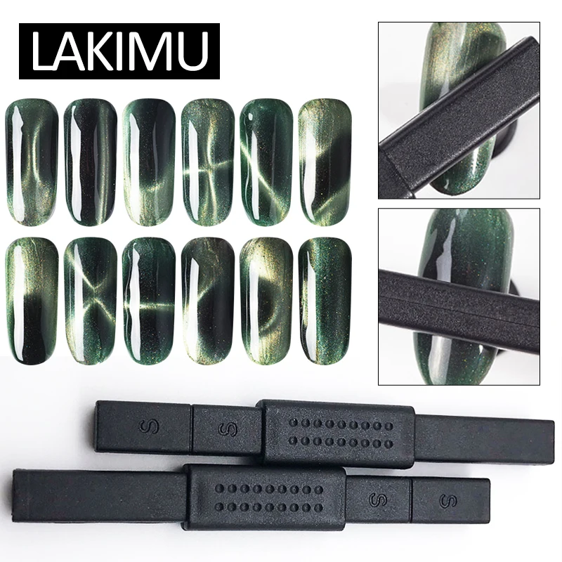 LAKIMU для ногтей Гель лак 3D линия полосы эффект сильный двуглавый Магнитный ручка