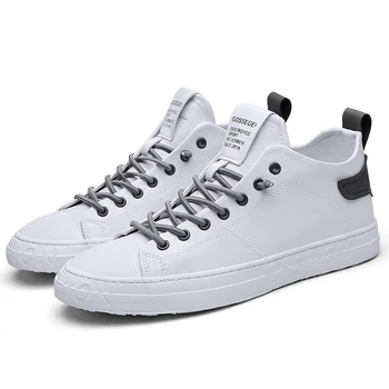 

Solid men sneakers mans footwear 2019 fashion lace-up casual shoes men sneakers breathable vulcanized shoes male tennis *1988