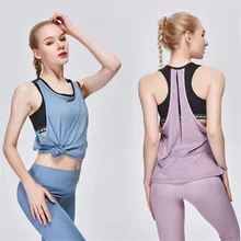 Sexy Women Yoga Vest Hollow Gym Singlets Sleeveless Training Shirts Fitness Tights Sport Clothing Sportswear Fit Tank Tops