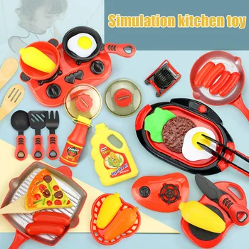 

Play Kitchenware Kit for Kids Kitchen Cooking Set Roleplay Toddler Playhouse Game S7JN