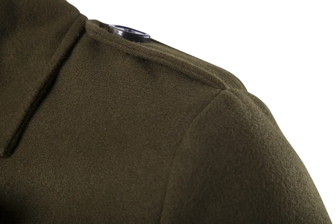 Hot Selling Spring And Autumn New Style High Quality Men Duffle Coat Double Breasted Epaulette? Coat Trench Coat D111