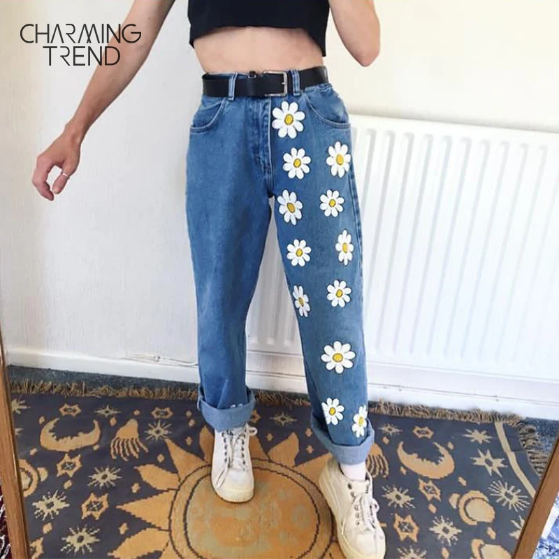 Fashion Chic Woman Jeans High Waisted 