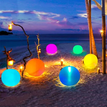 

Solar Power LED Ball Lamp Remote Control RGB Light Rechargeable Garden Decor Colorful Waterproof LED Swimming Pool Float Light