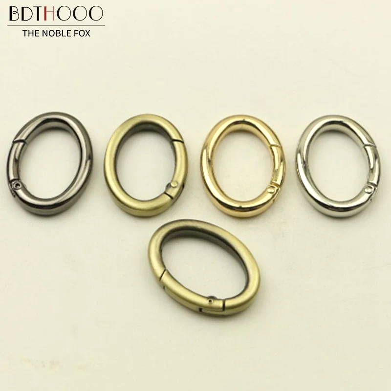 

BDTHOOO 20pcs Inside Diameter 29mm*19mm Elliptical Coil Opening Spring Ring Connection Buckle Circle Metal DIY Bags Accessories