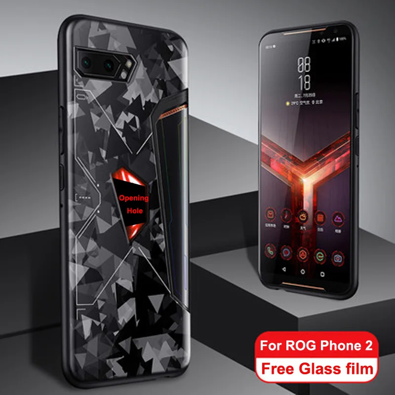 Чехол ZS660KL для Asus ROG Phone 2 мягкий силиконовый защитный чехол s + стеклянная Защитная