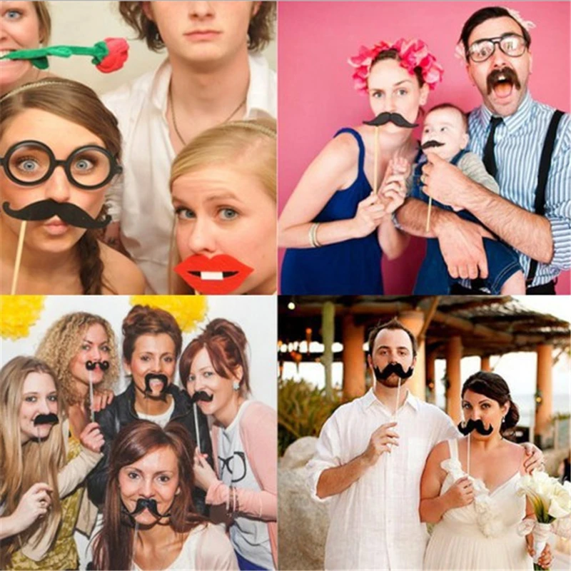 Photo Booth Prop NewHot распродажа 31 шт. Забавный Photo Booth Реквизит шляпа с усами на палочке Свадебные сувениры День рождения украшения