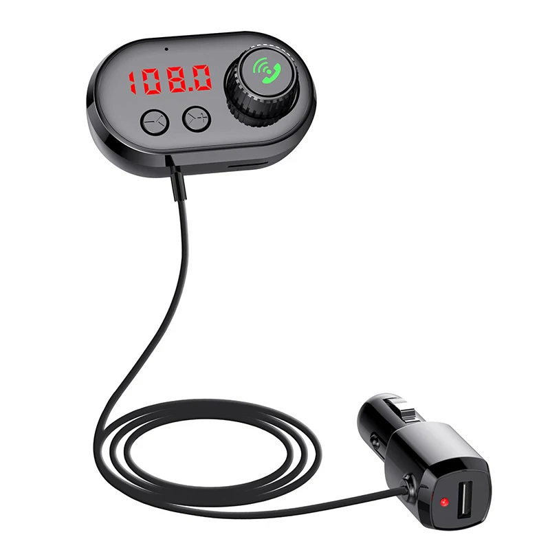 Fm-передатчик Bluetooth V5.0 Handsfree USB Автомобильное зарядное устройство MP3-плеер с ароматерапевтическим ядром TU-shop