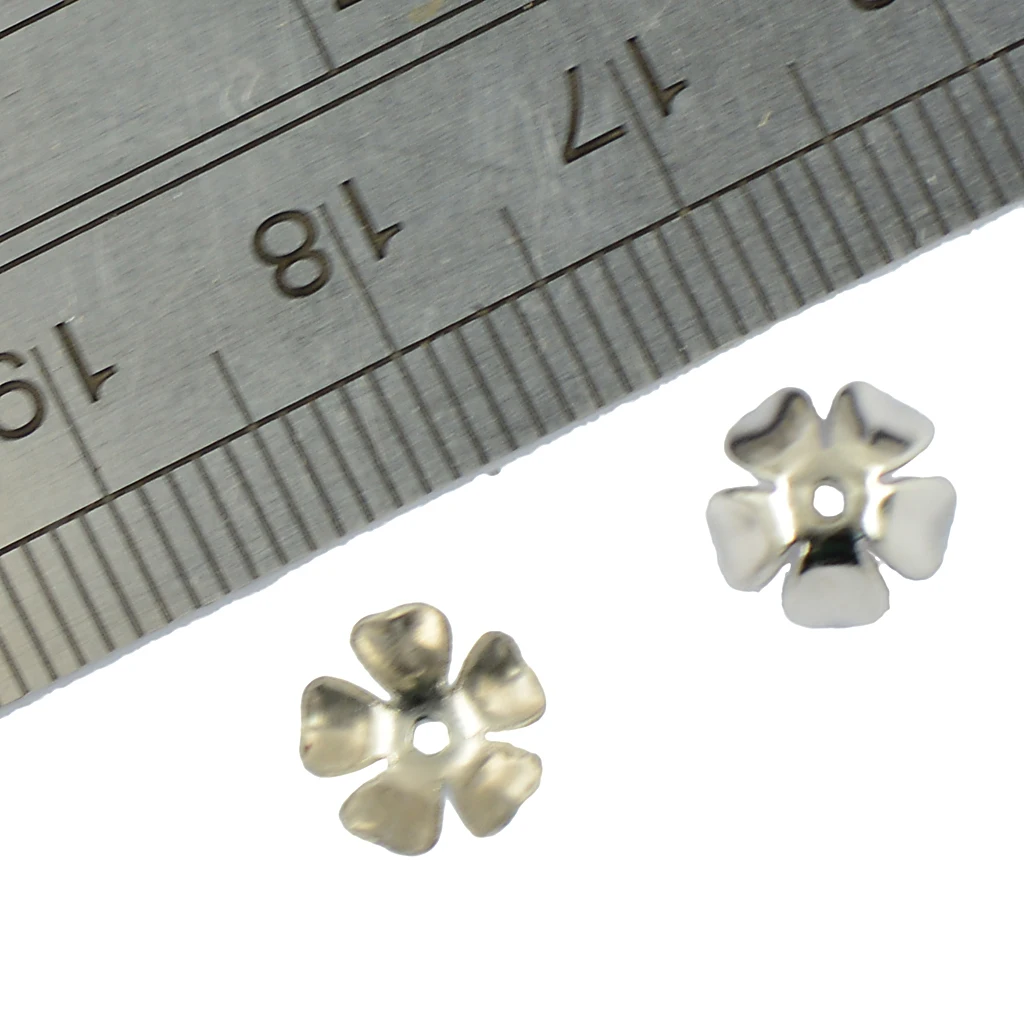 50Pcs Metal Flower Spacer Bead Caps DIY Jewelry Making Findings Craft 8 mm