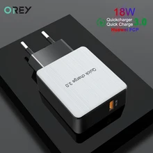 OREY быстрое зарядное устройство 18 Вт QC 3,0 USB зарядное устройство для iPhone X Quick Charge 3,0 зарядное устройство для телефона адаптер для Xiaomi Mi 9