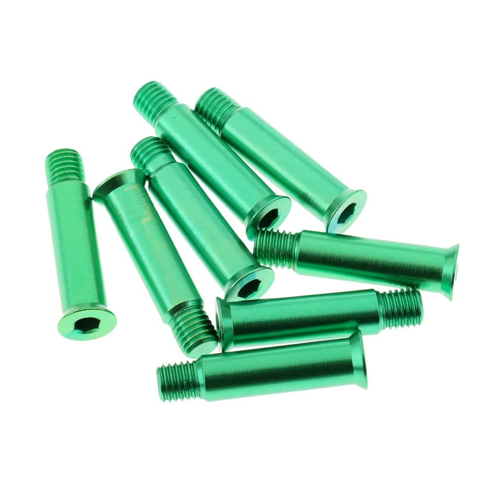 8 pcs INLINE SKATE & Roller Skates Wheel, Axle Screws Bolts / Bearing Spikes 34 mm