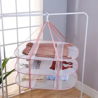 Drying Net Hang Clothes Basket, Windproof,Breathable, Multi-Layer,Rectangular, Flat Drying Net Bag, Socks, Sweaters, Drying Rack 2