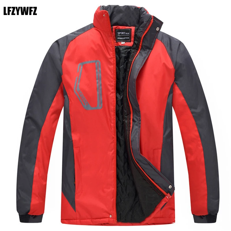 

Plus Cotton Thick Men's Down Jacket Outdoor Sports Windproof Waterproof Jacket Men's Hiking Camping Outdoor Fishing Clothes