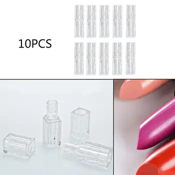 

10Pcs Clear Lip Balm Tubes Empty Lipstick Lip Balm Tubes with Caps DIY Lipstick Balm Containers Makeup Tool