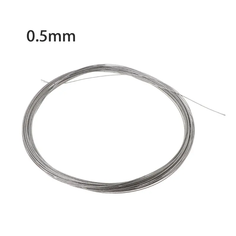 New 10m 304 Stainless Steel Wire Rope Soft Fishing Lifting Cable 7&times;7 Clothesline 83XA