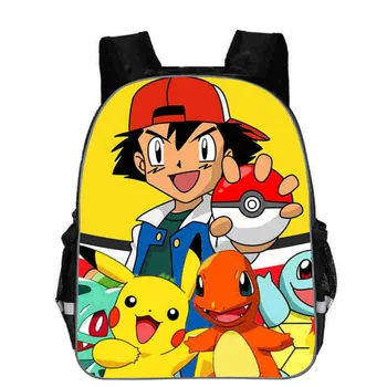 

Hot Kids Baby Girls Boys Pokemon Detective Pikachu Schoolbag Children Cartoon Bookbag Kindergarten Toys Gifts School Bags