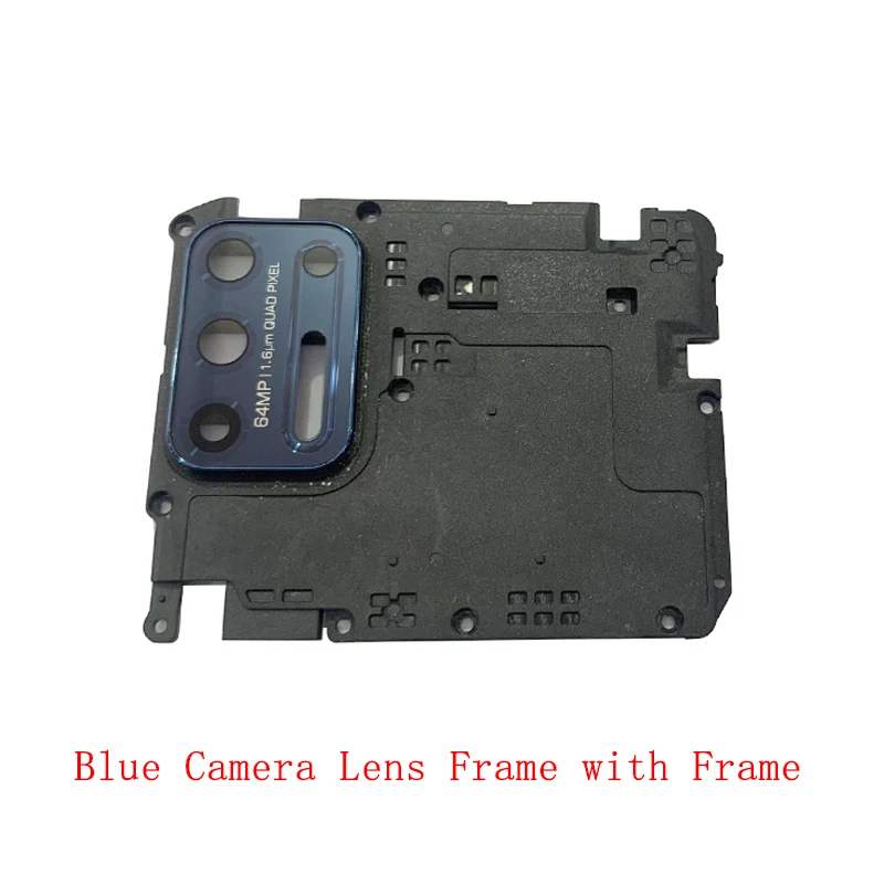 Rear Back Camera Lens Glass with Frame Holder For Motorola G9 Plus Repair Spare Replacement Parts