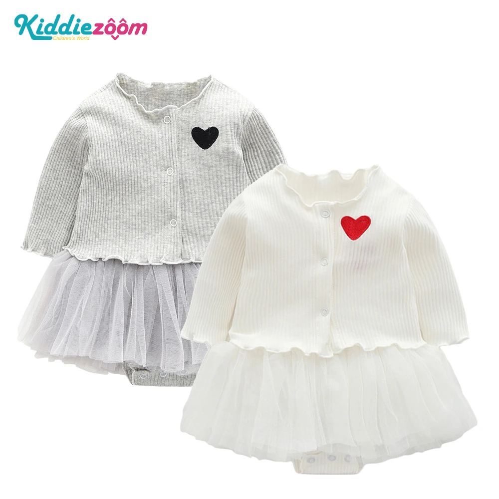 2pcs Baby Girl Dress+cardigan 012m Cotton Newborn Baby Girl Clothes