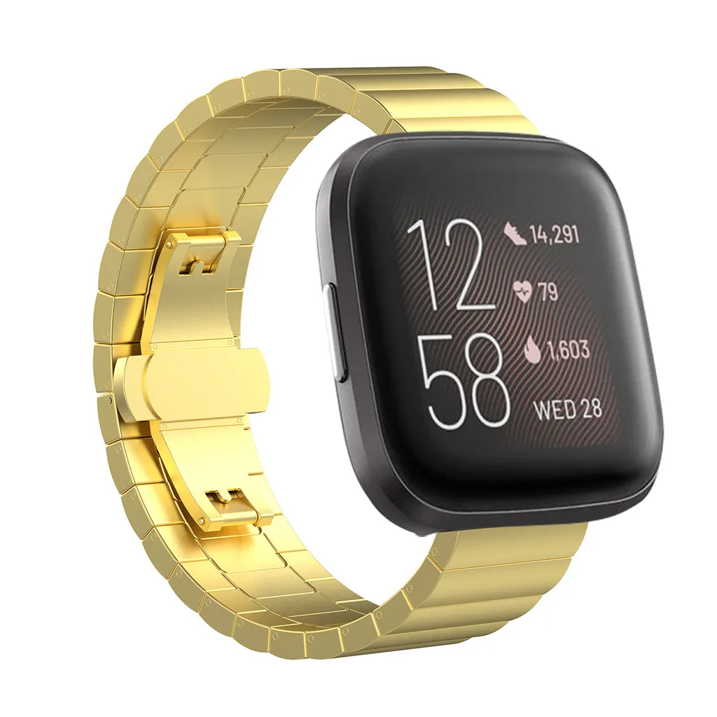 Нержавеющая сталь браслет сменный ремешок для Fitbit Versa 2 ремешок для смарт-часов SmartWatch Band спортивные часы-браслет