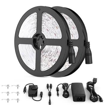 

5m Dimmable SMD5050 RGB 300LEDs Strip waterproof Light Remote Controller Power Supply Kit Controller Adapter