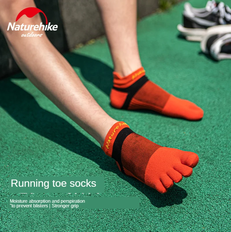 Naturehike New Getting Started Running Five Finger Socks Running Coolmax Men And Women Hygroscopic Sports Socks Marathon